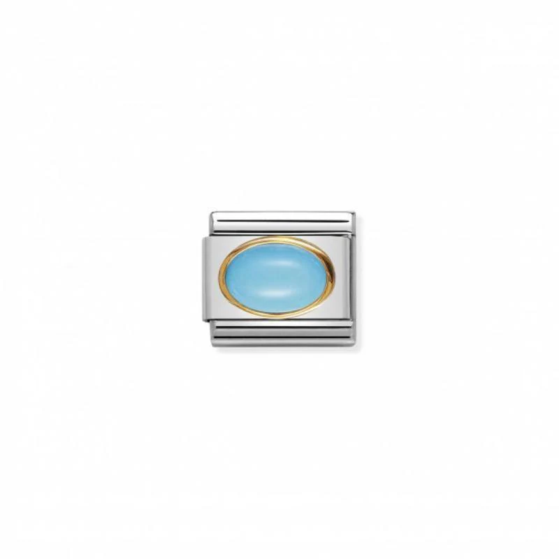 Nomination Composable Link Turqoise Stone, 18K Gold