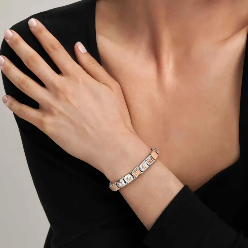 Nomination Composable Link Yoga Cobra Pose, 9K Rose Gold - Image 3