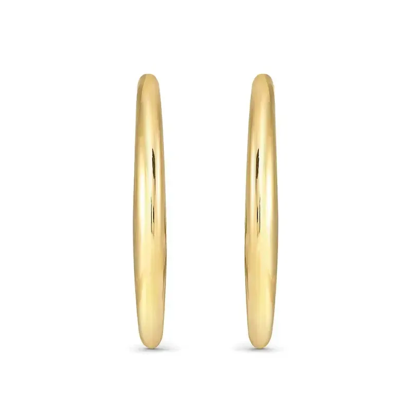 Nomination Ecclectica Medium Gold Drop Hoop Earrings - Image 2