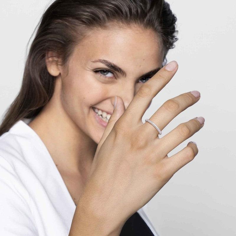 Nomination Endless Ring, Plain, Cubic Zirconia, Silver - Image 3