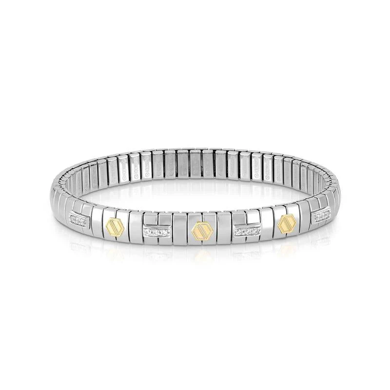 Nomination Extension Gold, Silver & CZ Pavé Charm Bracelet