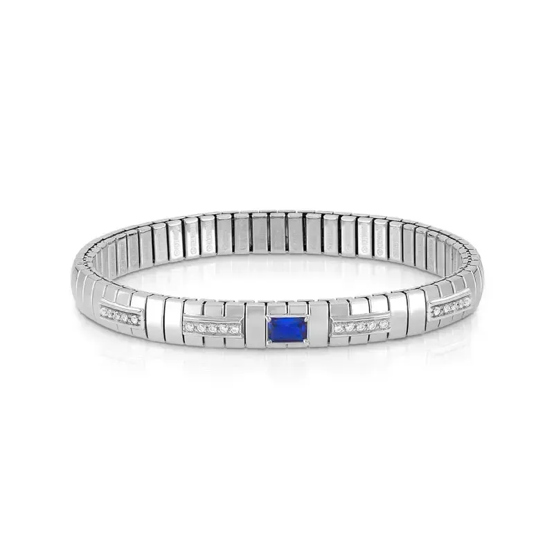 Nomination Extension Bracelet with Blue Baguette Cubic Zirconia