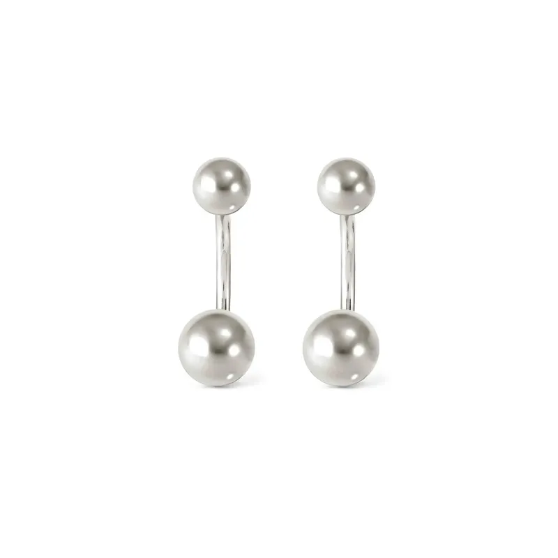 Nomination Fashion Era Earrings with 2 Spheres, Sterling Silver