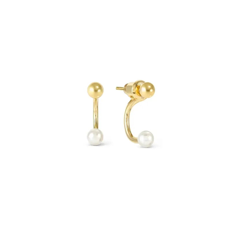Nomination Fashion Era Earrings with Pearl, PVD Yellow Gold - Image 3