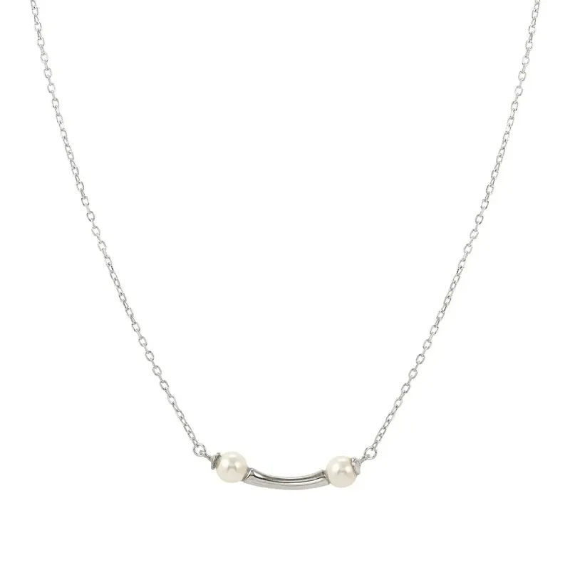 Nomination Fashion Era Necklace with 2 Pearls, Sterling Silver