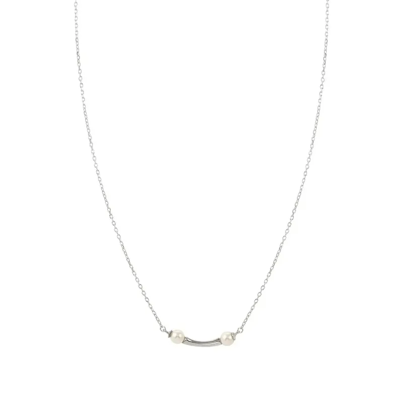 Nomination Fashion Era Necklace with 2 Pearls, Sterling Silver - Image 2