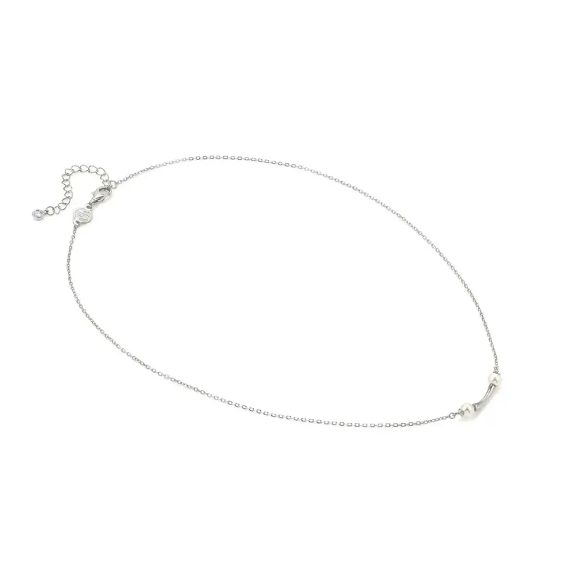 Nomination Fashion Era Necklace with 2 Pearls, Sterling Silver - Image 3
