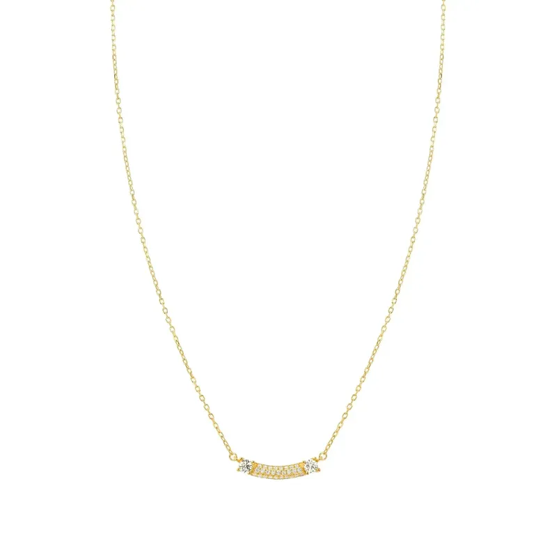 Nomination Fashion Era Necklace with Bar & Cubic Zirconia, PVD Yellow Gold - Image 3