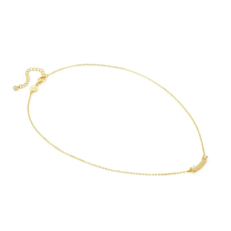 Nomination Fashion Era Necklace with Bar & Cubic Zirconia, PVD Yellow Gold - Image 4