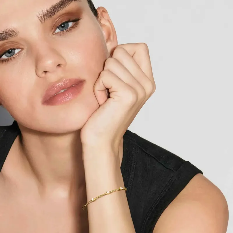 Nomination Fashion Era Semi-Grid Bracelet with Cubic Zirconia, PVD Yellow Gold - Image 3