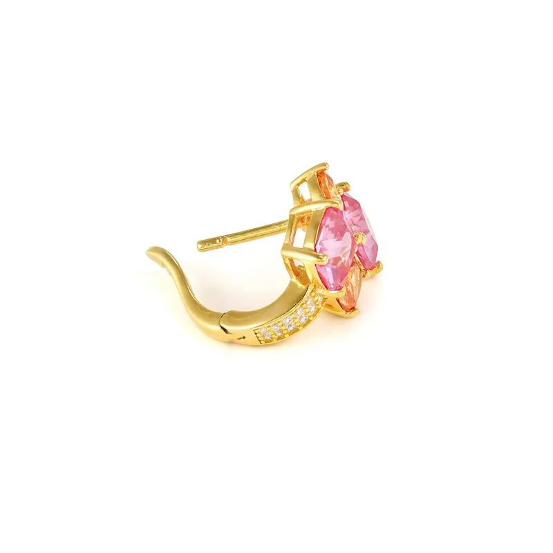 Nomination Gold Color Wave Aurora Cubic Zirconia Latch-Back Earrings - Image 2