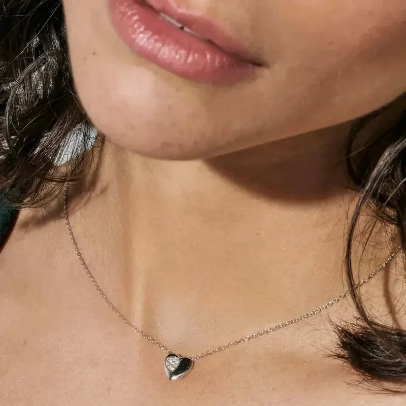 Nomination Gold Petit Sparkle Heart Necklace - Image 2