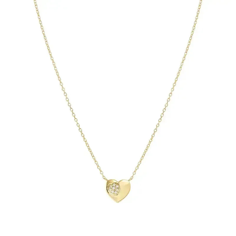 Nomination Gold Petit Sparkle Heart Necklace - Image 4