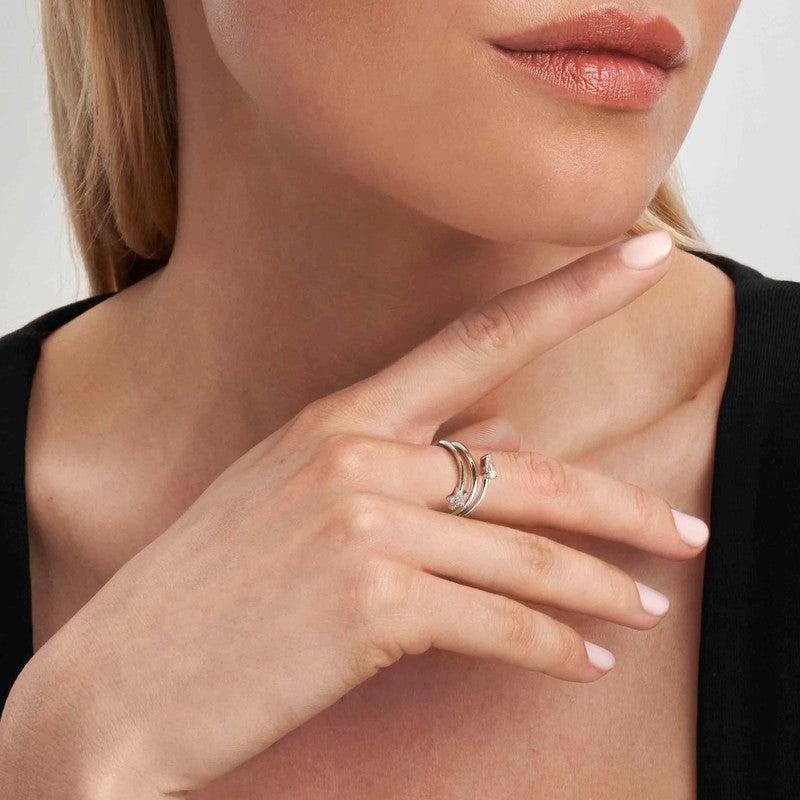 Nomination Lucentissima Ring, Star & Pear-Shaped Stones - Image 2