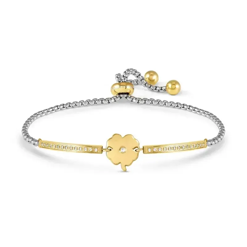 Nomination Milleluci Adjustable Stainless Steel Four-Leaf Clover Bracelet - Image 2
