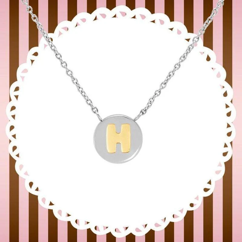 Nomination My Bon Bon Necklace Letter H, 24K Gold - Image 2