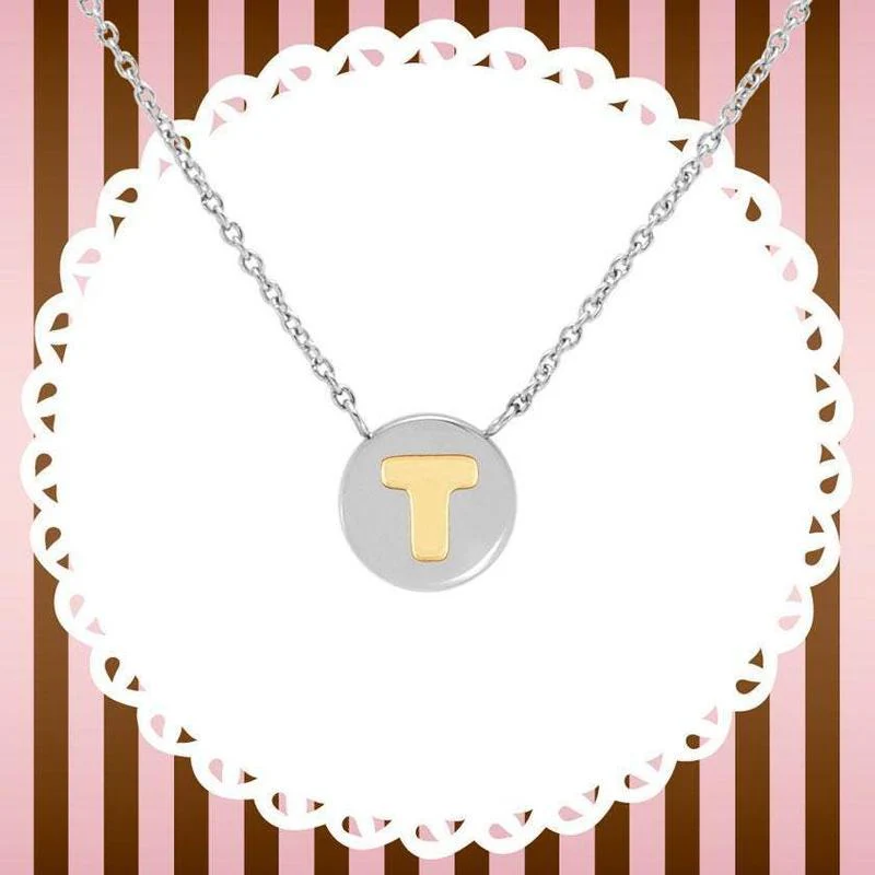 Nomination My Bon Bon Necklace Letter T, 24K Gold - Image 2