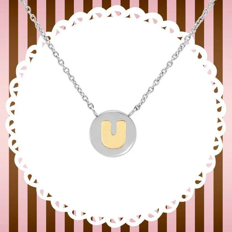 Nomination My Bon Bon Necklace Letter U, 24K Gold - Image 2