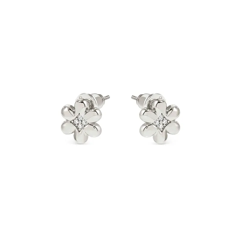 Nomination Petit Sparkle Silver Flower Stud Earrings - Image 2