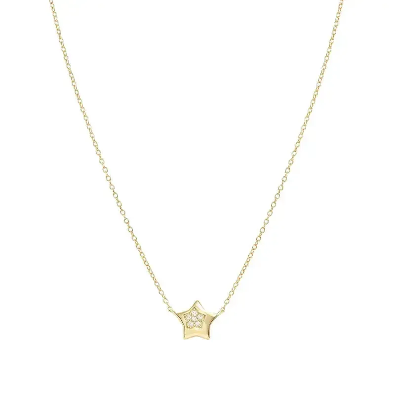 Nomination Petit Sparkle Sterling Gold Star Necklace - Image 3