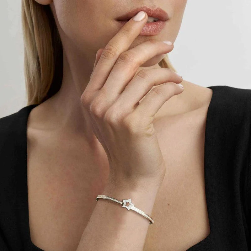 Nomination Pretty Bangle, Star, Cubic Zirconia, Yellow PVD, Stainless Steel - Image 2