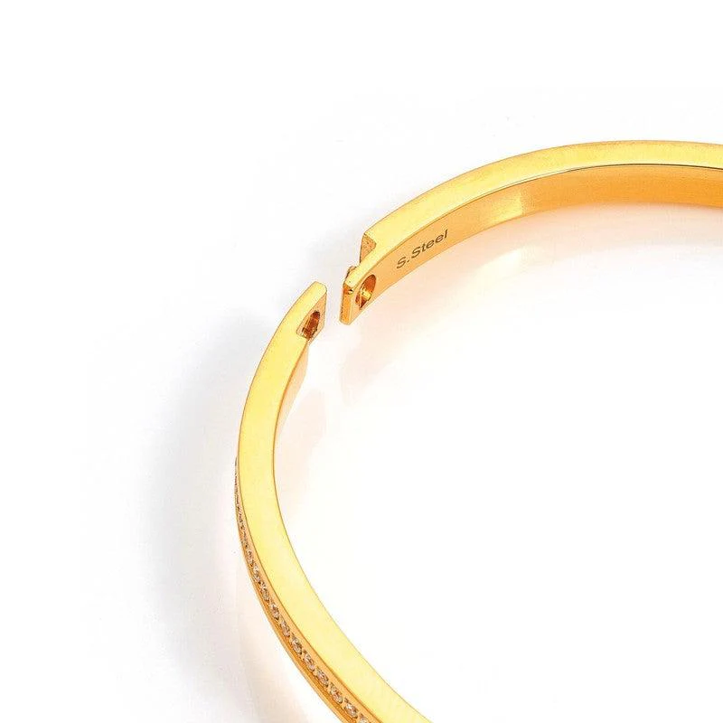 Nomination Pretty Bangle, Star, Cubic Zirconia, Yellow PVD, Stainless Steel - Image 3