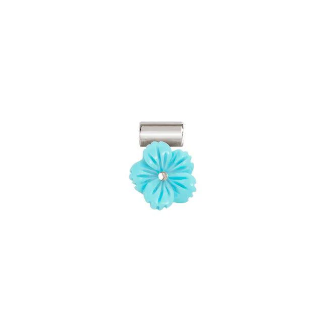 Nomination SeiMia Charm, Turquoise Paste Flower, Silver
