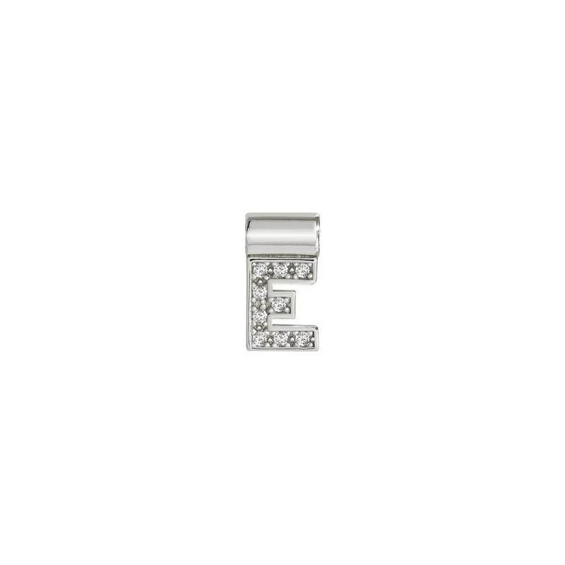 Nomination SeiMia Pendant, Letter E, Cubic Zirconia, Silver