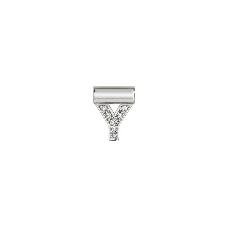 Nomination SeiMia Pendant, Letter Y, Cubic Zirconia, Silver