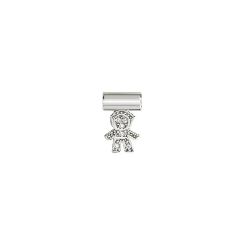 Nomination SeiMia Pendant, Pave Boy, Silver