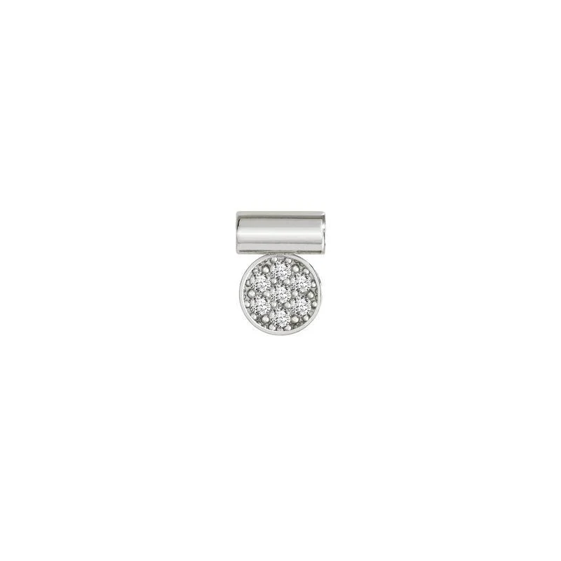 Nomination SeiMia Pendant, Pave Circle, Silver