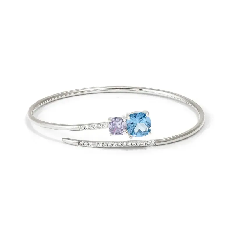 Nomination Semi-Rigid Colour Wave Aurora Cubic Zirconia Double Stone Bracelet