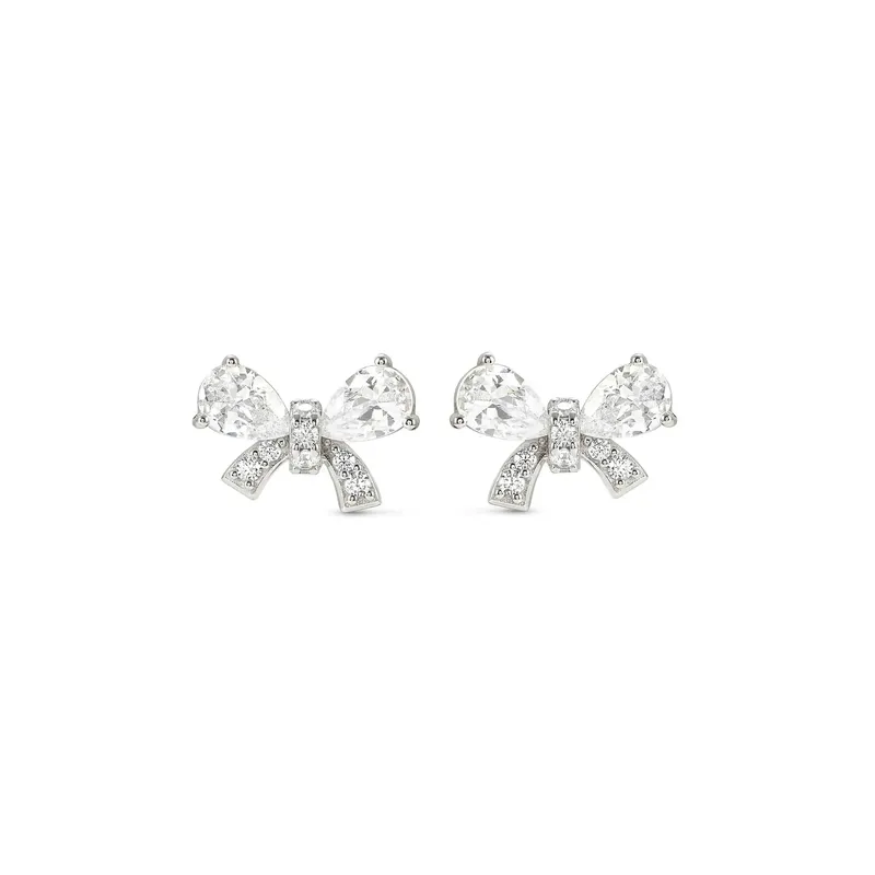 Nomination Shine Me Up Earrings, Bow with Cubic Zirconia, Sterling Silver - Image 2
