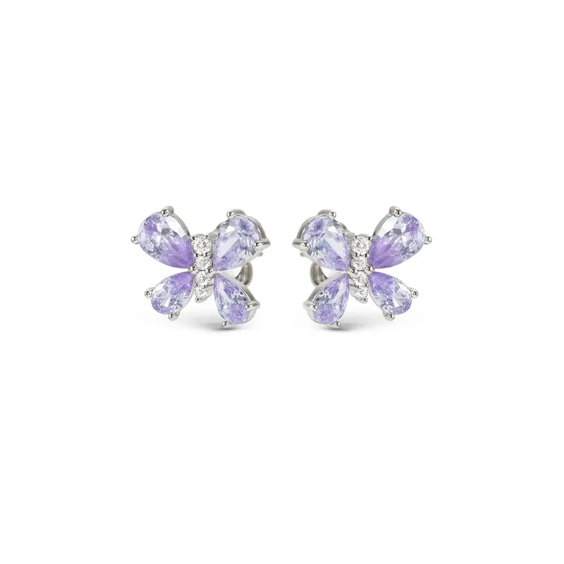 Nomination Shine Me Up Earrings, Butterfly with Cubic Zirconia, Sterling Silver - Image 2