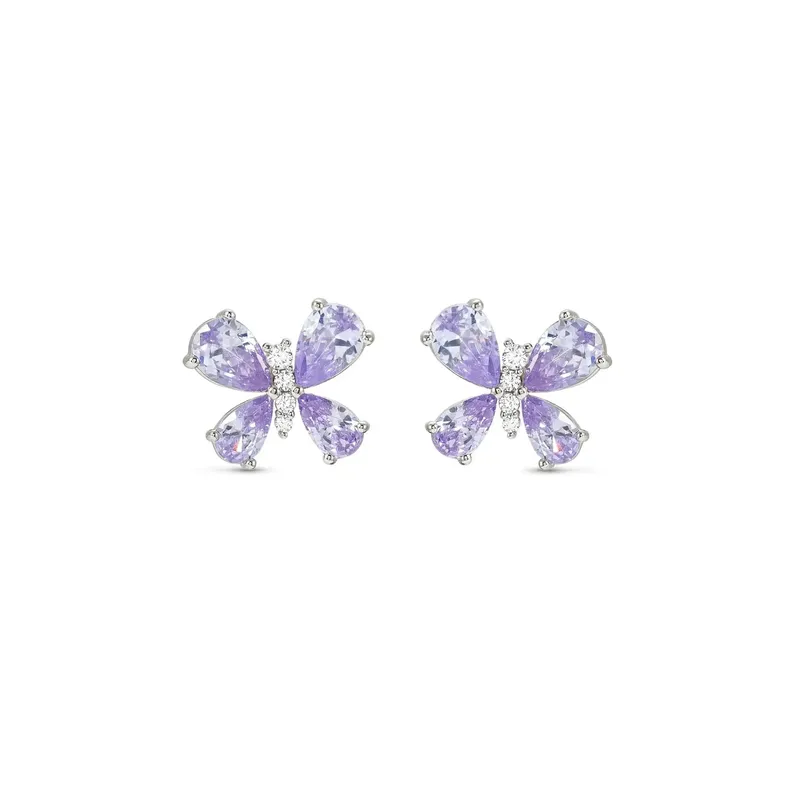 Nomination Shine Me Up Earrings, Butterfly with Cubic Zirconia, Sterling Silver - Image 3