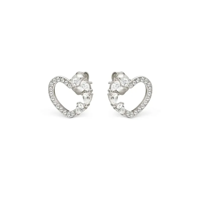 Nomination Shine Me Up Earrings, Heart with Cubic Zirconia, Sterling Silver - Image 2