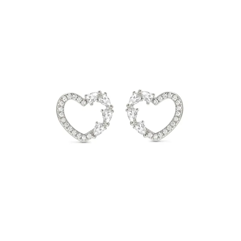 Nomination Shine Me Up Earrings, Heart with Cubic Zirconia, Sterling Silver - Image 4