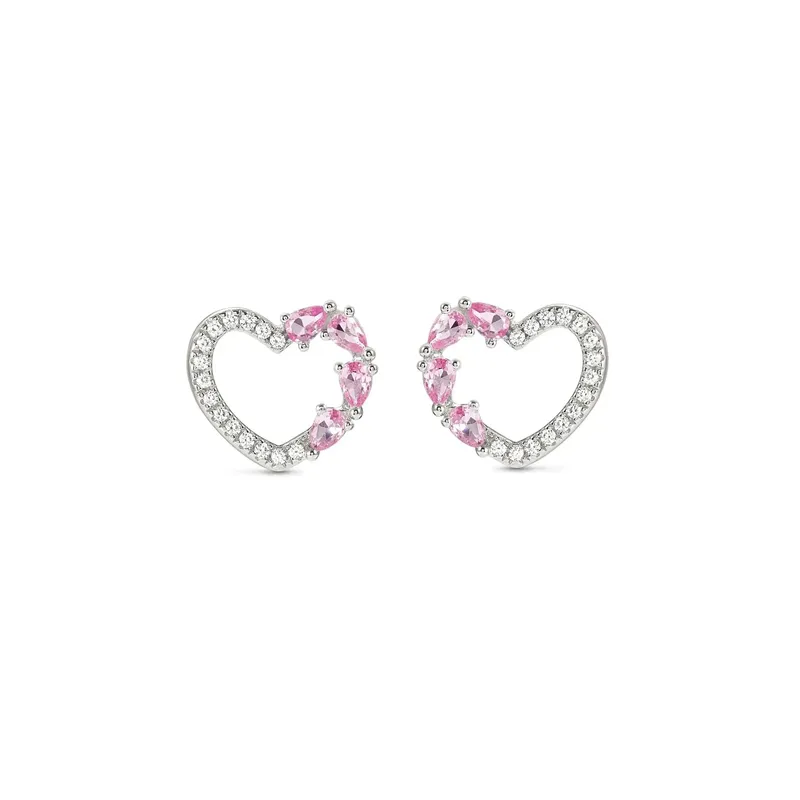 Nomination Shine Me Up Earrings, Heart with Cubic Zirconia, Sterling Silver - Image 2