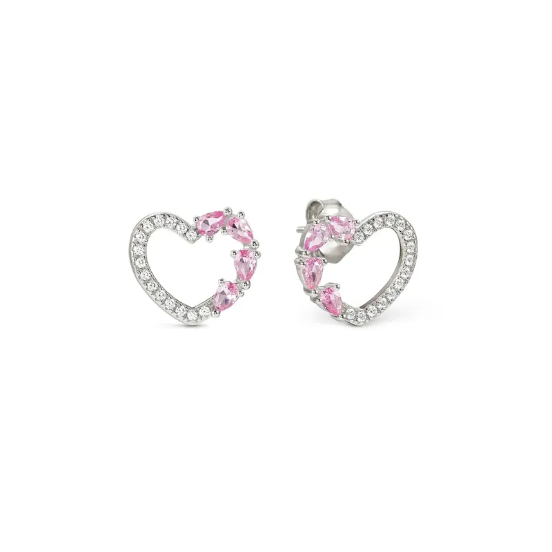Nomination Shine Me Up Earrings, Heart with Cubic Zirconia, Sterling Silver - Image 3