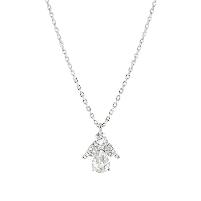 Nomination Shine Me Up Necklace, Angel with Cubic Zirconia, Sterling Silver