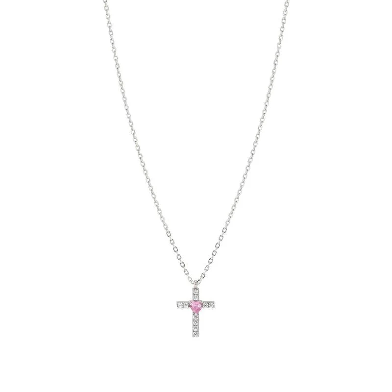 Nomination Shine Me Up Necklace, Cross with Cubic Zirconia, Sterling Silver - Image 2