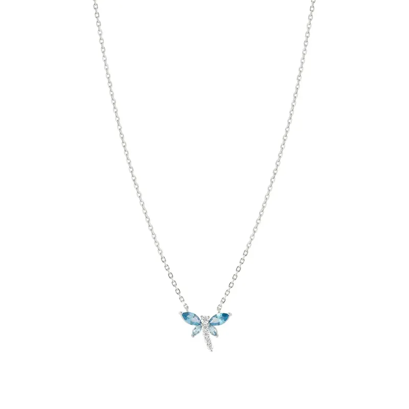 Nomination Shine Me Up Necklace, Dragonfly with Cubic Zirconia, Sterling Silver - Image 2