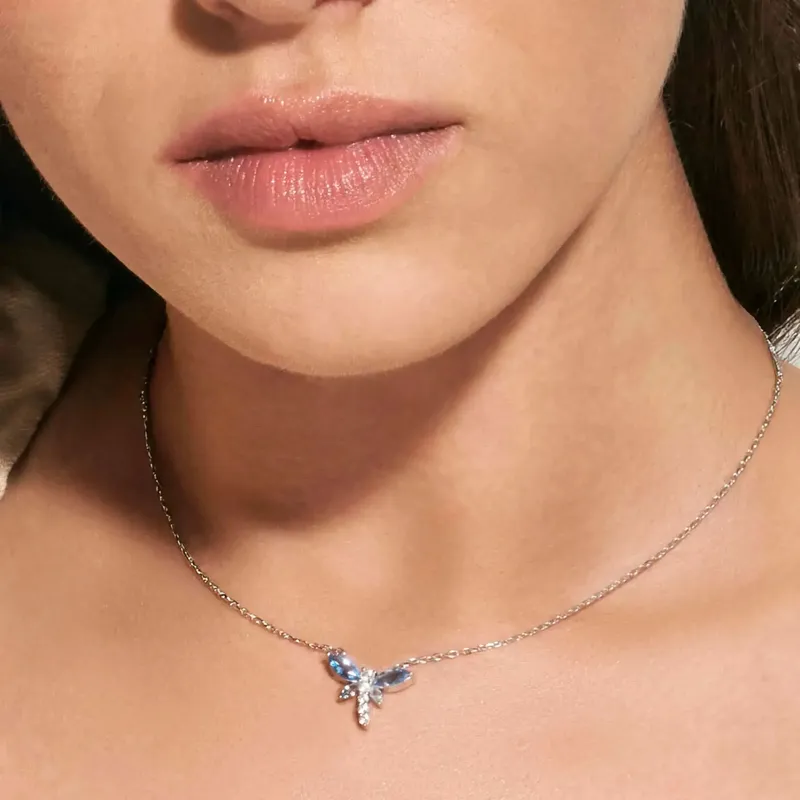 Nomination Shine Me Up Necklace, Dragonfly with Cubic Zirconia, Sterling Silver - Image 4