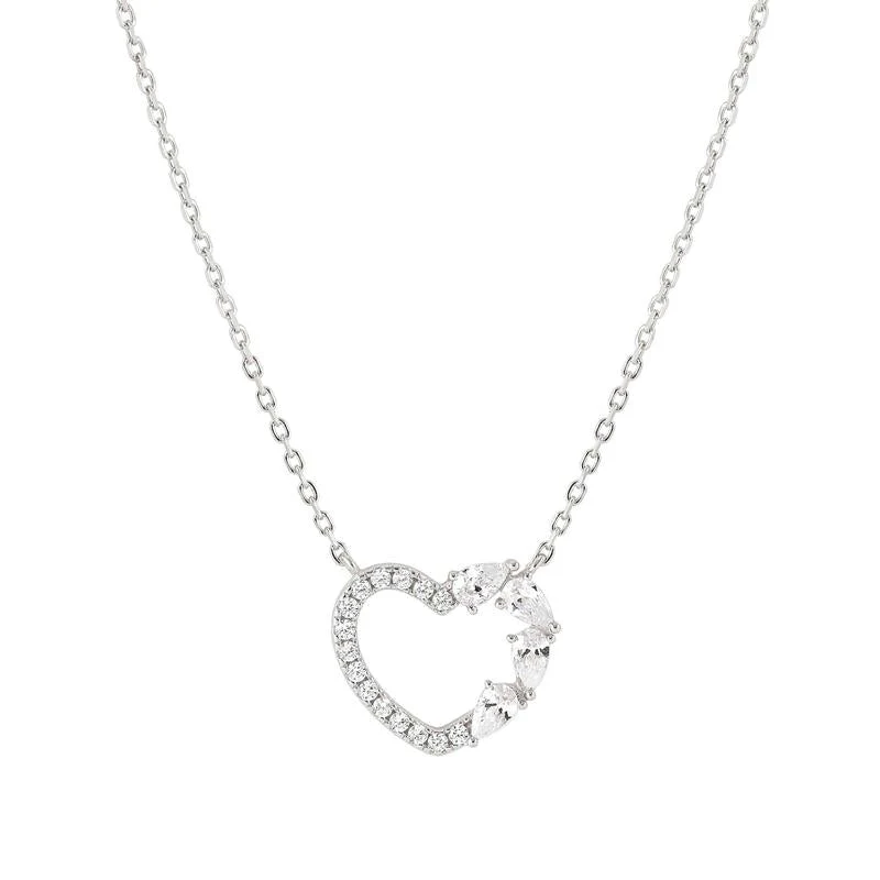 Nomination Shine Me Up Necklace, Heart with Cubic Zirconia, Sterling Silver