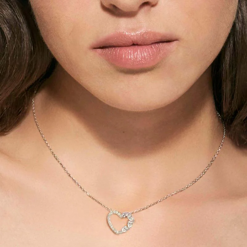 Nomination Shine Me Up Necklace, Heart with Cubic Zirconia, Sterling Silver - Image 5