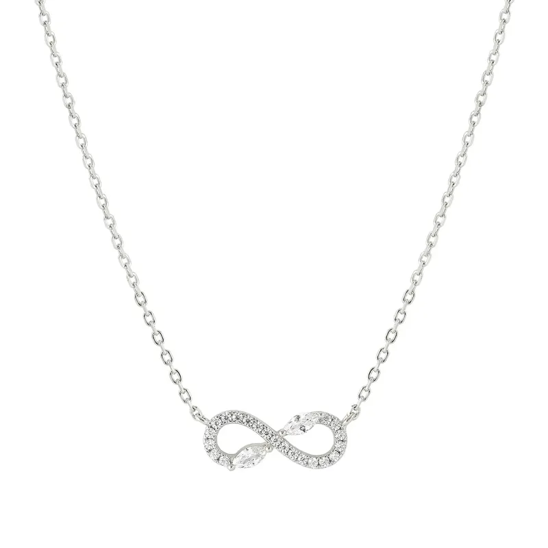 Nomination Shine Me Up Necklace, Infinity Symbol with Cubic Zirconia, Sterling Silver
