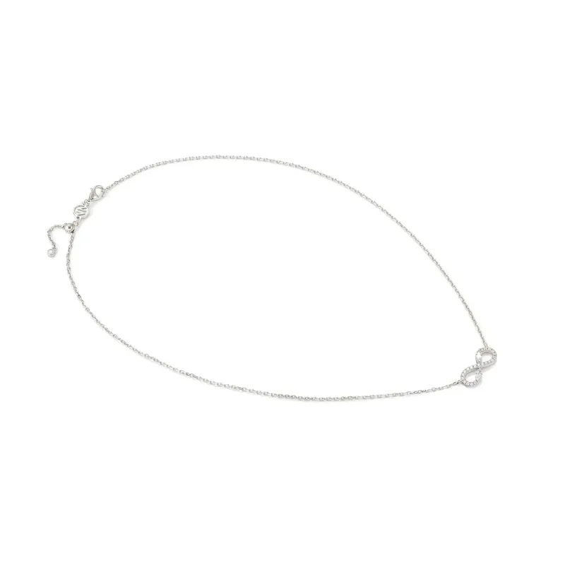 Nomination Shine Me Up Necklace, Infinity Symbol with Cubic Zirconia, Sterling Silver - Image 3