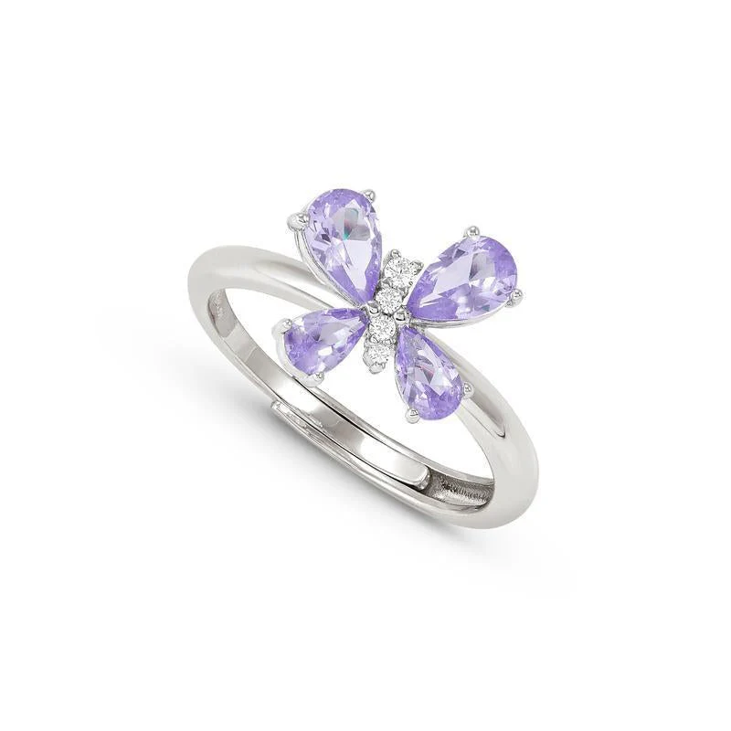 Nomination Shine Me Up Ring, Gemstone Butterfly