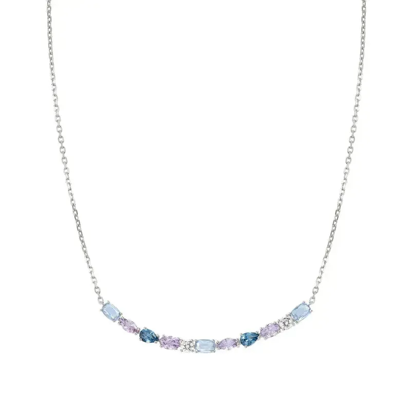 Nomination Silver Colour Wave Aurora Long Bar Necklace - Image 3