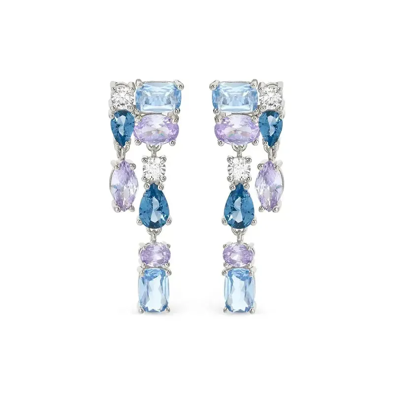 Nomination Silver Colour Wave Aurora Multi-Color Drop Earrings